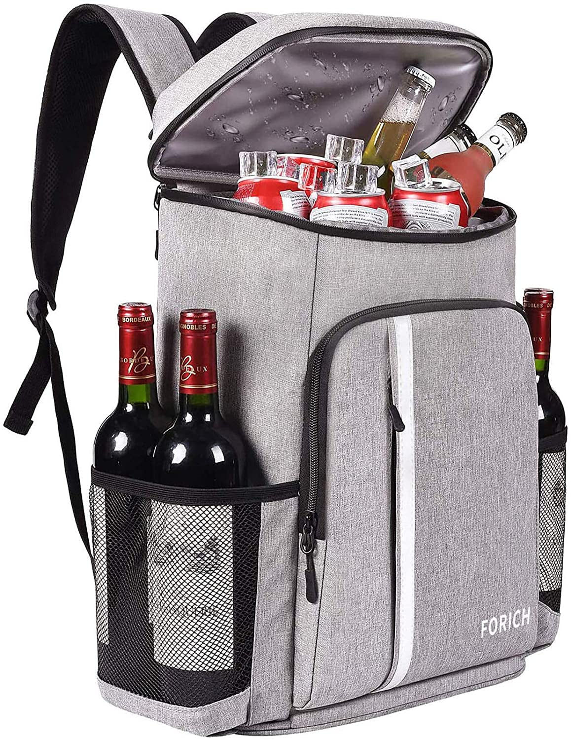 Insulated Waterproof Backpack Cooler Bag - Lightweight Leakproof Design for Work, Lunch, Picnics, Camping, and Hiking - Holds 30 Cans