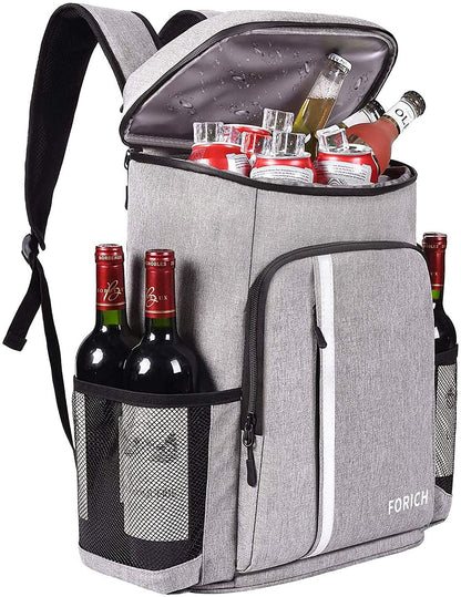 Insulated Waterproof Backpack Cooler Bag - Lightweight Leakproof Design for Work, Lunch, Picnics, Camping, and Hiking - Holds 30 Cans