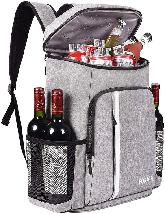 Insulated Waterproof Backpack Cooler Bag - Lightweight Leakproof Design for Work, Lunch, Picnics, Camping, and Hiking - Holds 30 Cans